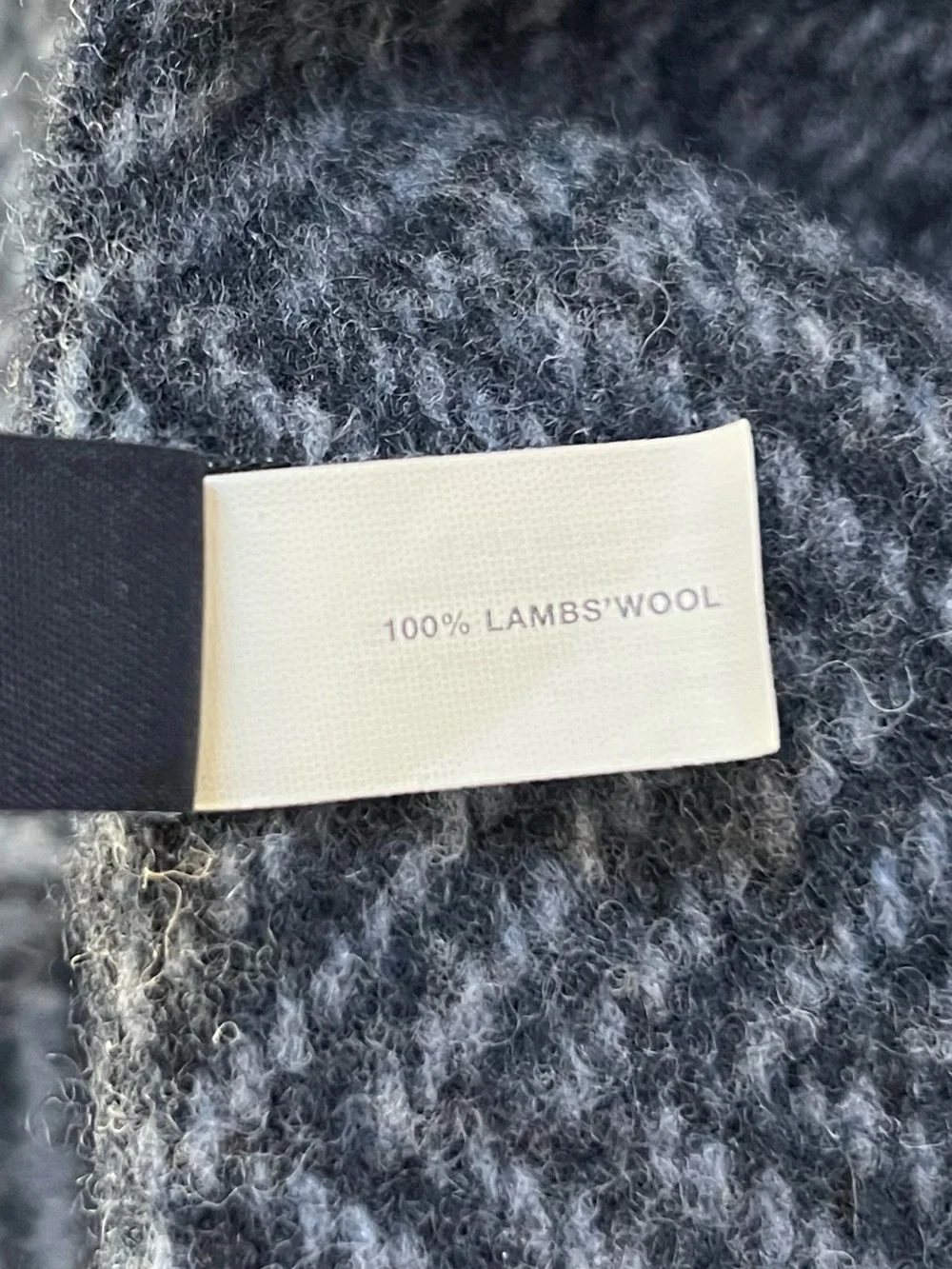 GAP Men's Blue Herringbone 100% wool scarf